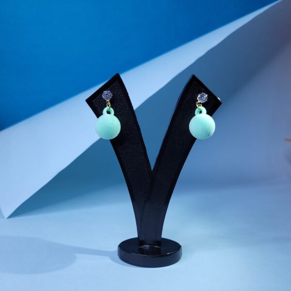 Sky Blue Twist & Tumble Dumble Earrings Fashionable Earrings for Casual Outfits - Image 5