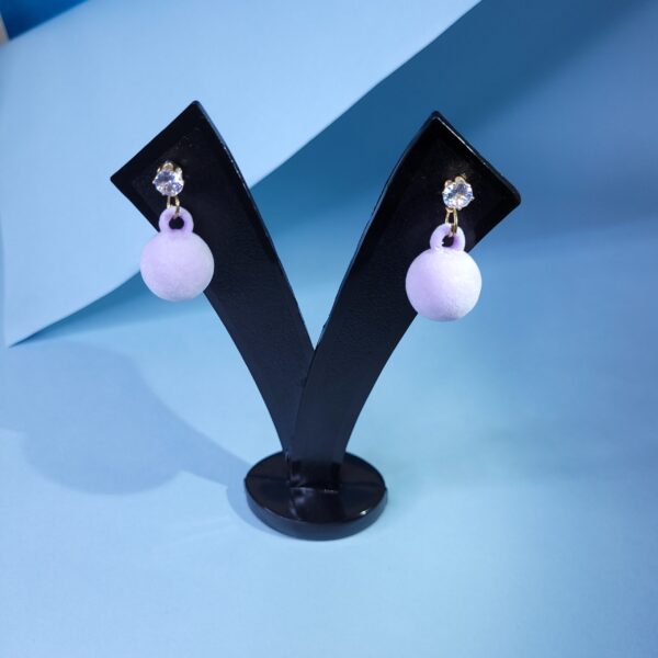 Mauve Twist & Tumble Dumble Earrings Elegant Daily Wear Earrings for Women - Image 3