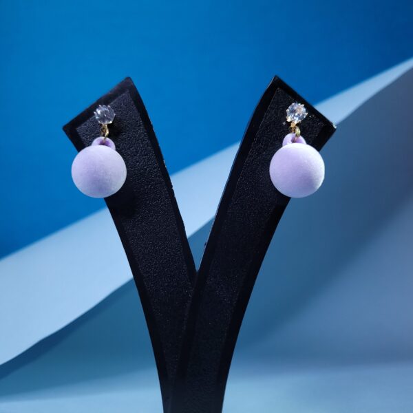 Mauve Twist & Tumble Dumble Earrings Elegant Daily Wear Earrings for Women - Image 4