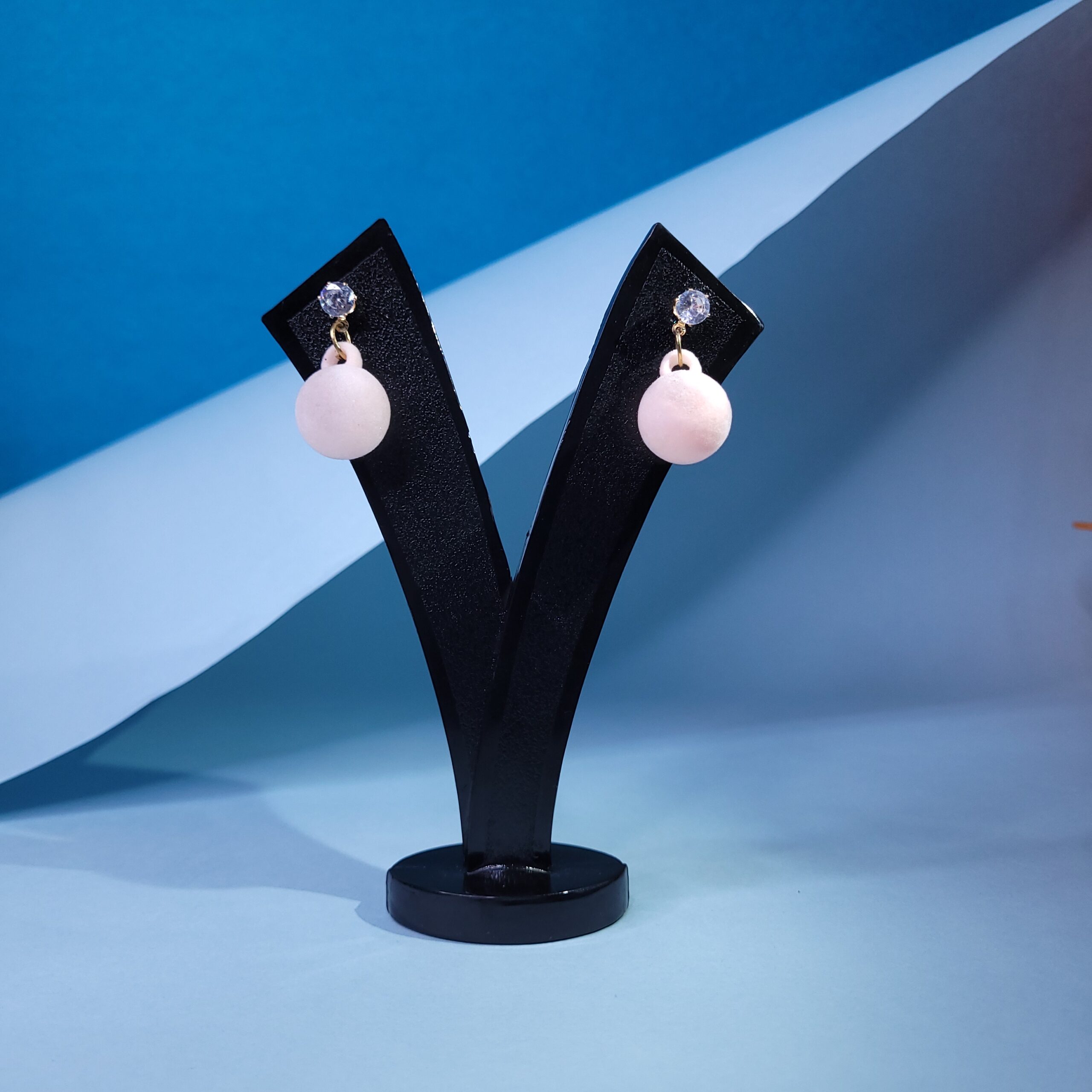Light Pink Twist & Tumble Dumble Earrings Trendy Dangle Earrings for Everyday Wear