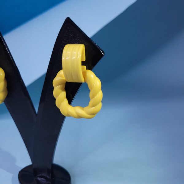 Dazzling Drop Dangle Earrings Yellow Vibrant Earrings for Women - Image 4