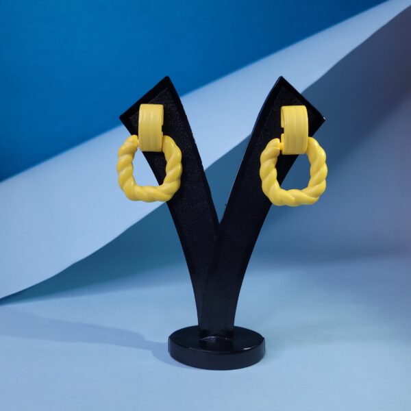 Dazzling Drop Dangle Earrings Yellow Vibrant Earrings for Women - Image 3