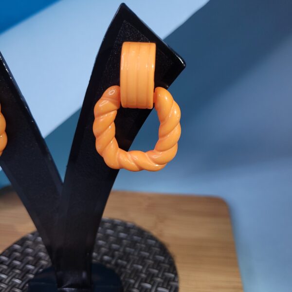 Dazzling Drop Dangle Earrings Orange Stylish Earrings for Everyday Wear - Image 6