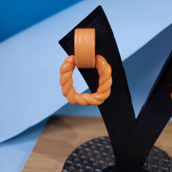 Dazzling Drop Dangle Earrings Orange Stylish Earrings for Everyday Wear - Image 4