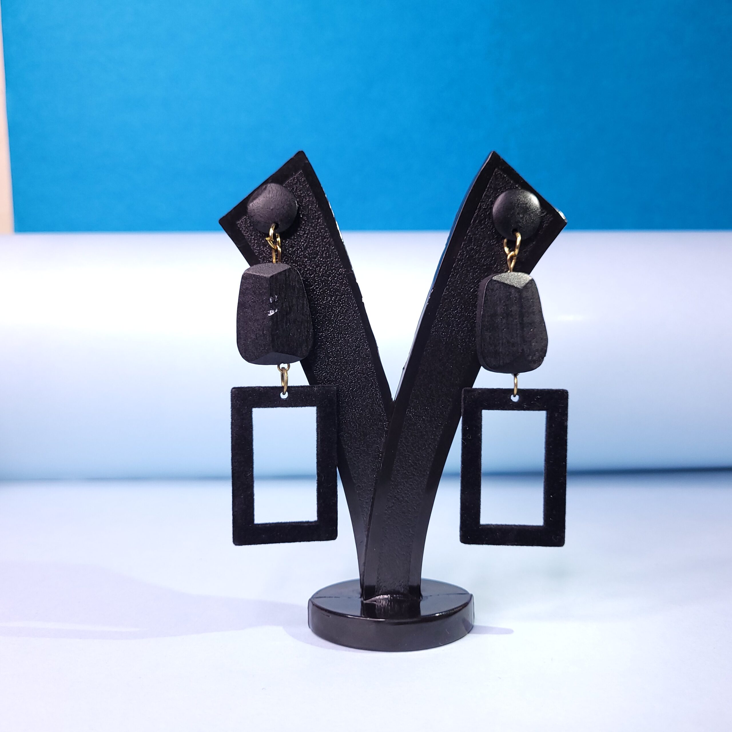 Light & Breezy Black Wooden Earrings Chic Casual Earrings for Women
