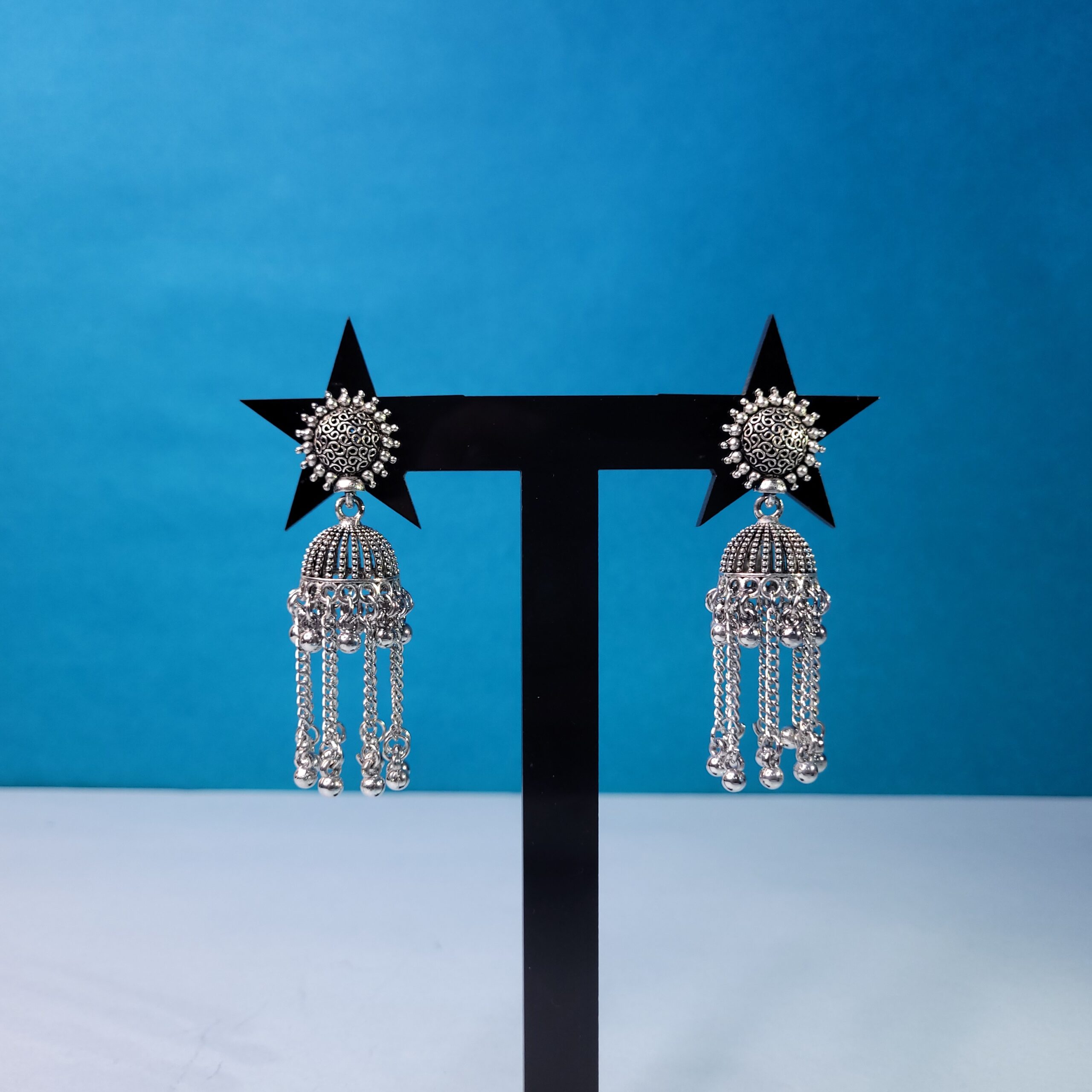 Oxidized Traditional Jhumkis Statement Earrings for Women