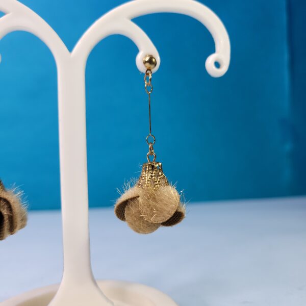 Trendy Brown Minimalist Tassel Earrings Chic Dangle Earrings - Image 2