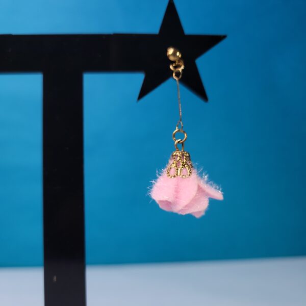 Minimalist Tassel Earrings Light Pink Elegant Earrings for Women - Image 2