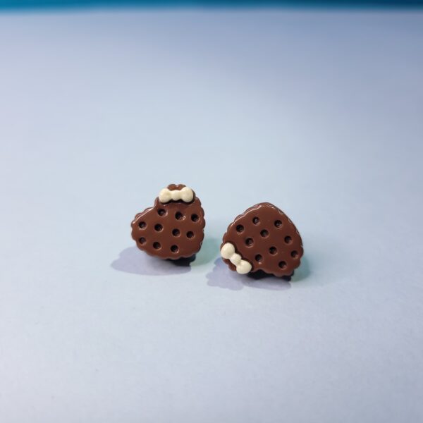 Cute Tiny Acrylic Heart Stud Earrings Fun Statement Earrings - Image 4
