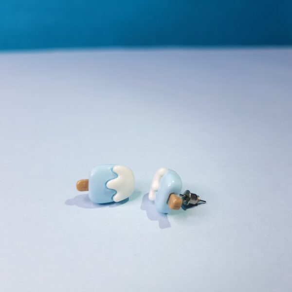 Trendy Tiny Acrylic Stud Earrings Ice Cream Shape Earrings for Women - Image 2
