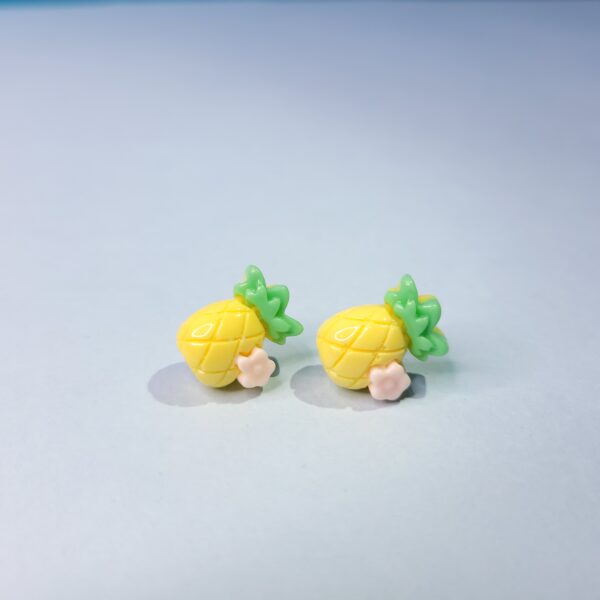 Tiny Acrylic Pineapple Stud Earrings Cute Fun Earrings for Women