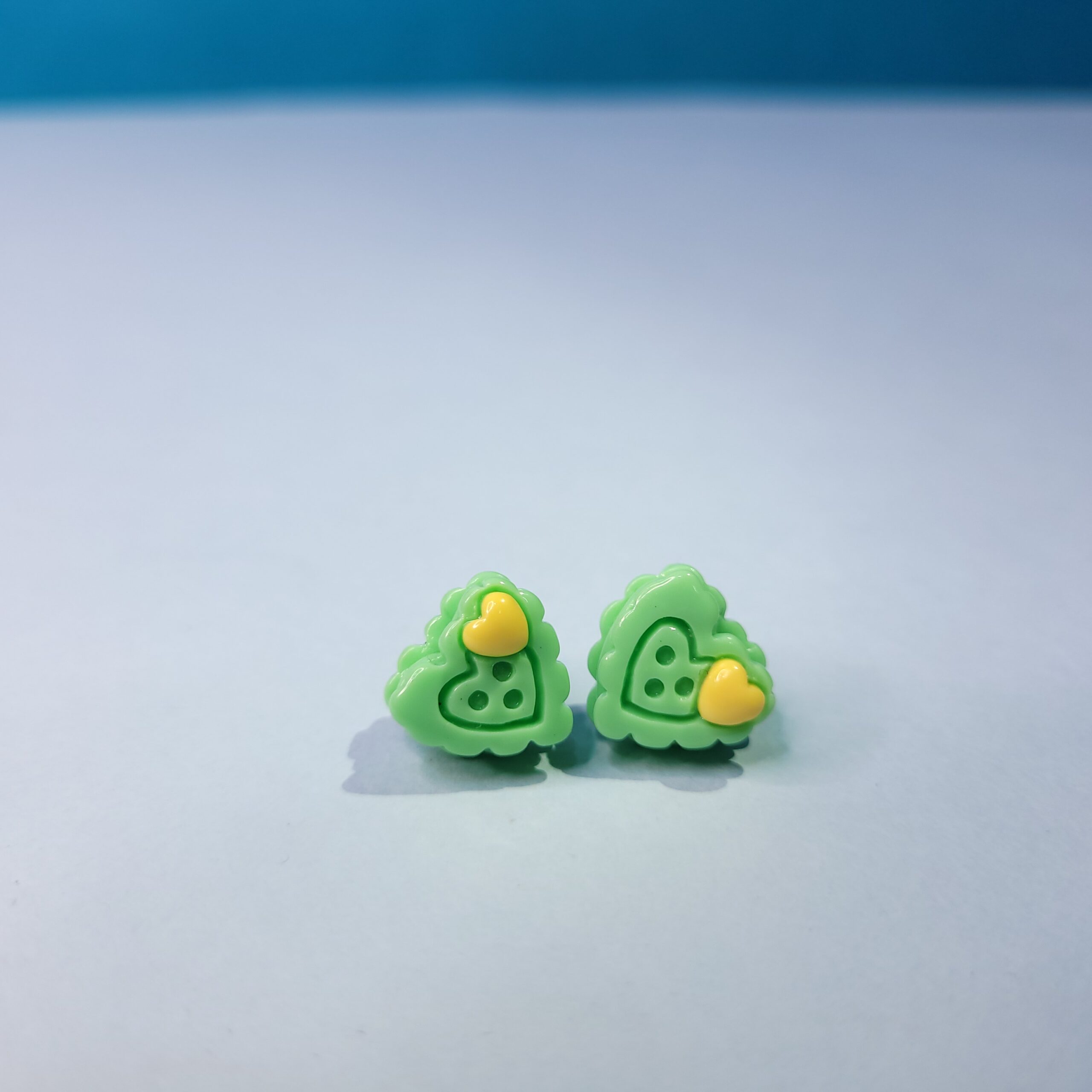 Heart Shaped Tiny Acrylic Stud Earrings Adorable Everyday Jewelry