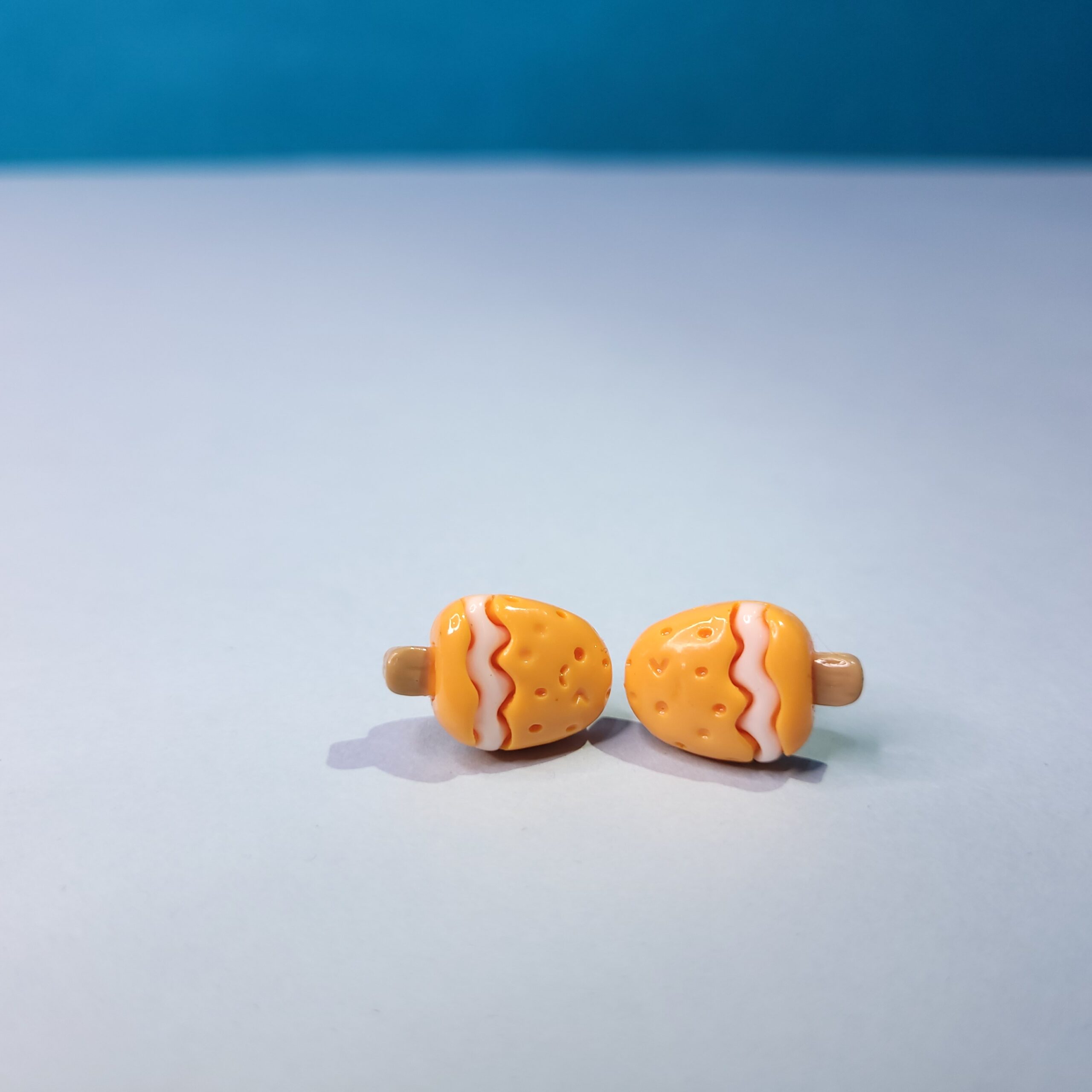 Cute Redish Tiny Acrylic Ice Cream Stud Earrings Fun Statement Earrings