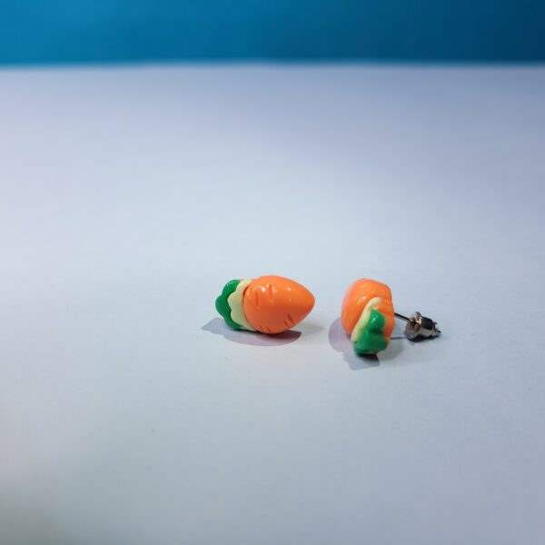 Fun Redish Tiny Acrylic Ice Cream Stud Earrings Adorable Jewelry for Women - Image 2