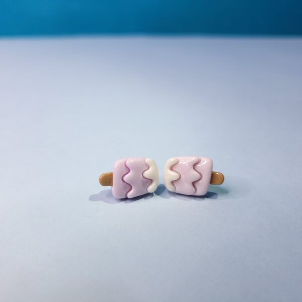 Cute Tiny Acrylic Ice Cream Stud Earrings Stylish Earrings for Daily Wear - Image 3
