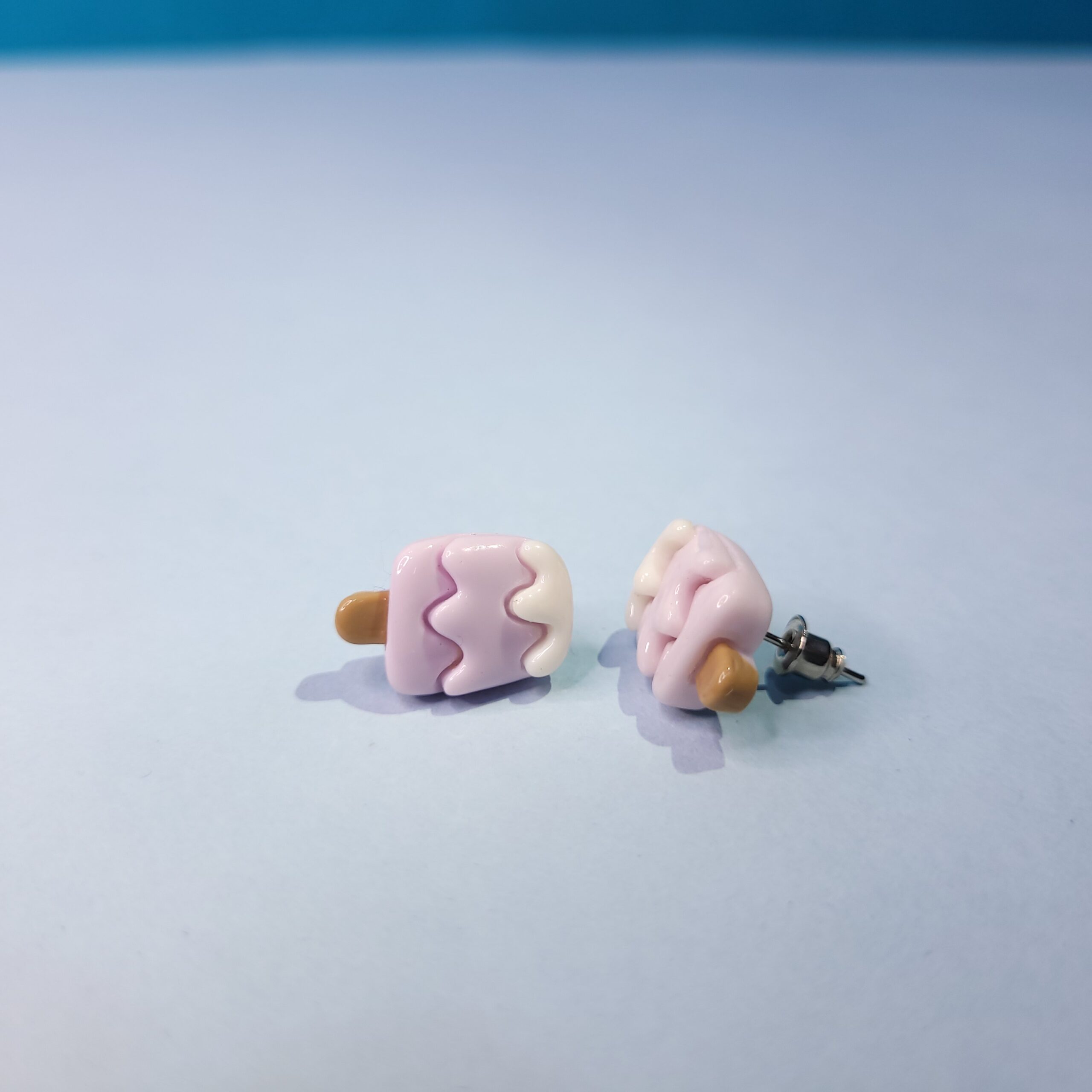 Cute Tiny Acrylic Ice Cream Stud Earrings Stylish Earrings for Daily Wear