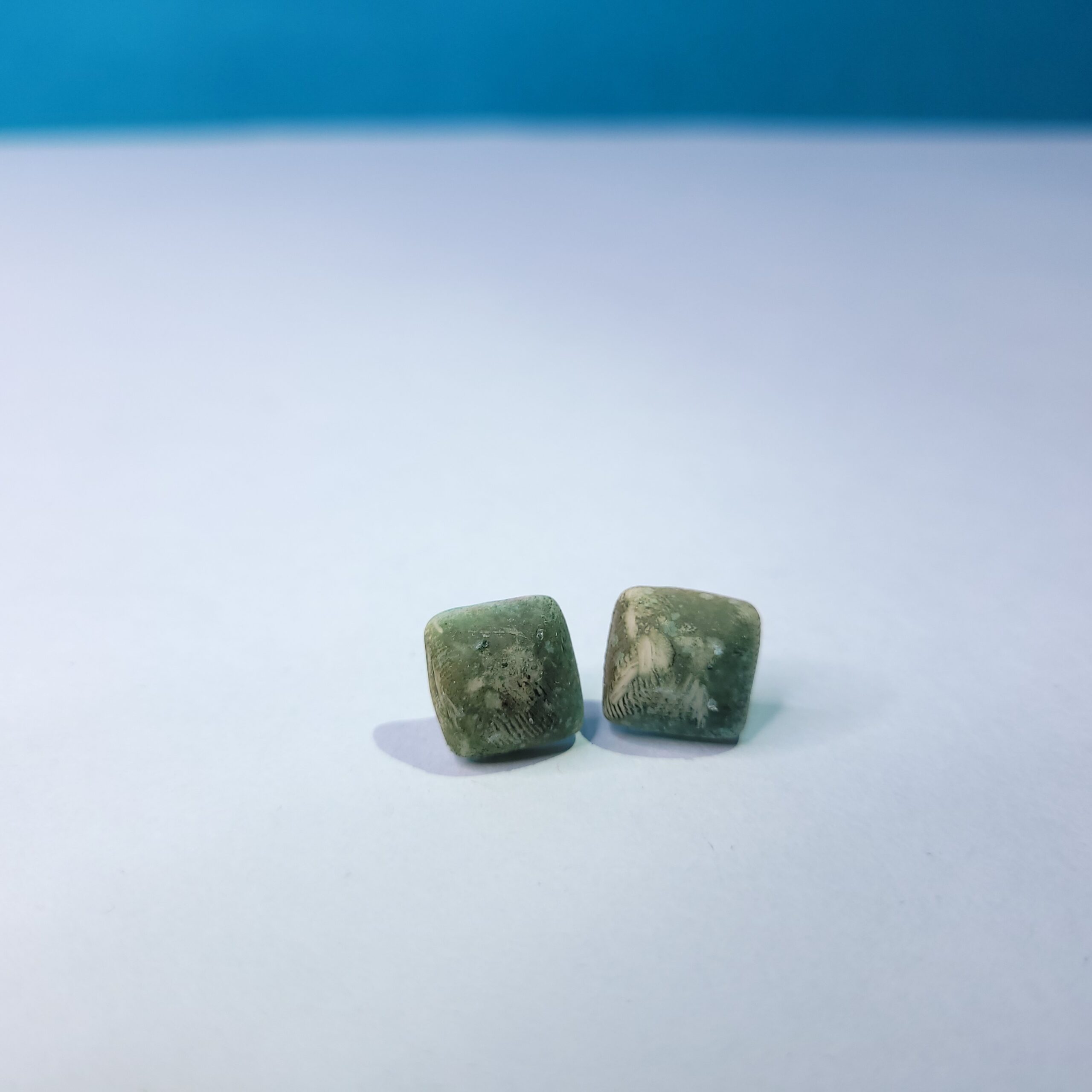 Versatile Solid Stud Earrings Green Chic Everyday Earrings for Women