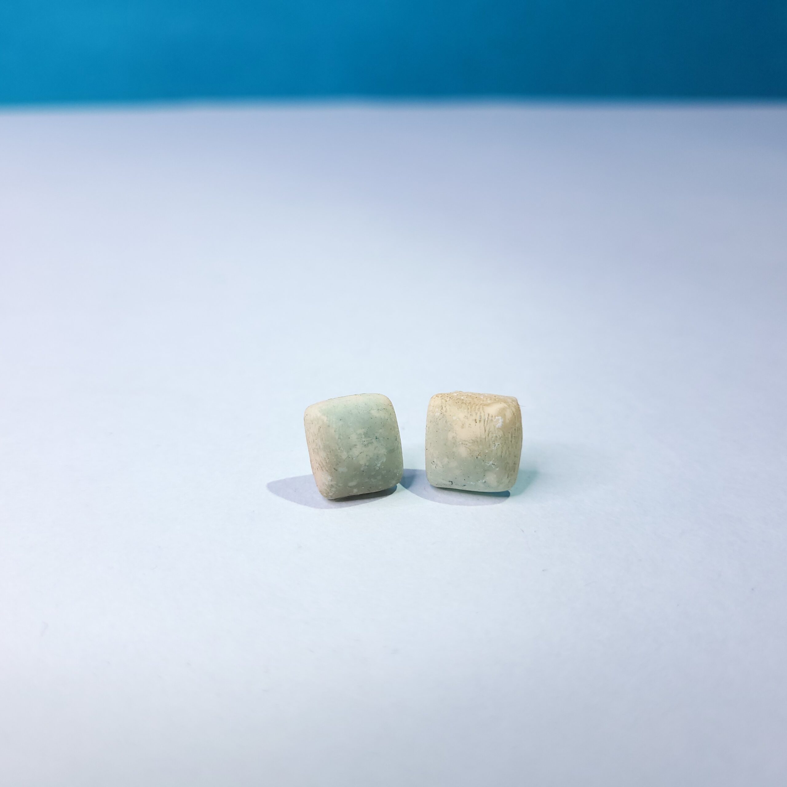 Versatile Solid Stud Earrings Light Green Minimalist Earrings for Women