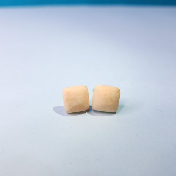 Elegant Off White Versatile Solid Stud Earrings Lightweight Earrings