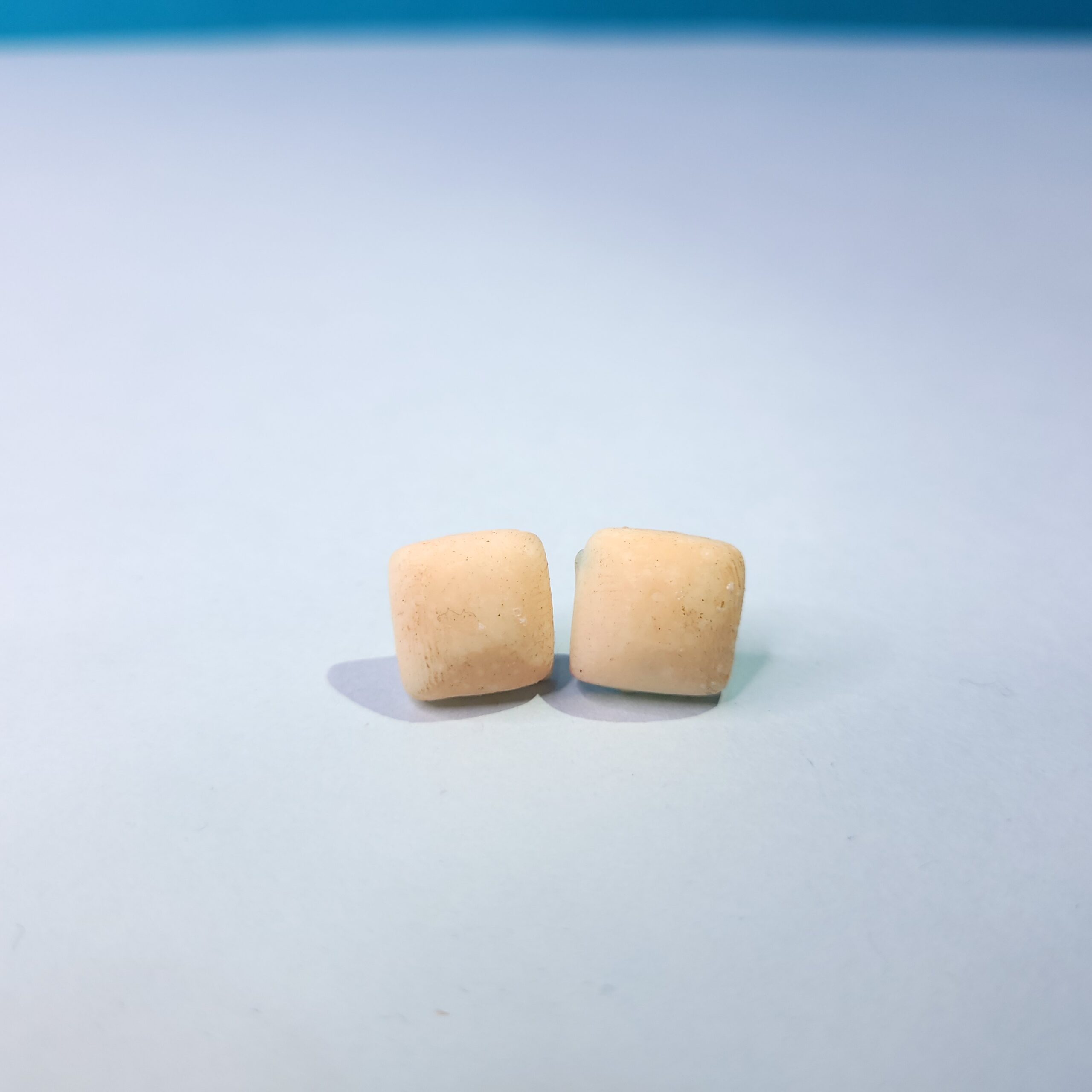Elegant Off White Versatile Solid Stud Earrings Lightweight Earrings