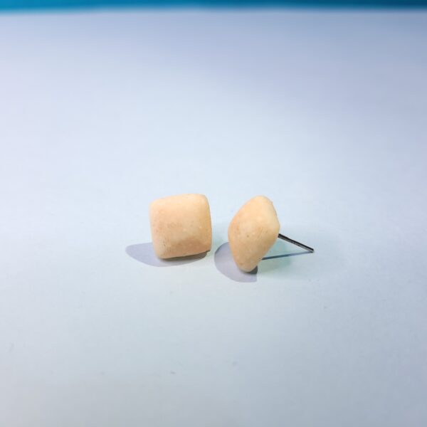 Elegant Off White Versatile Solid Stud Earrings Lightweight Earrings - Image 2
