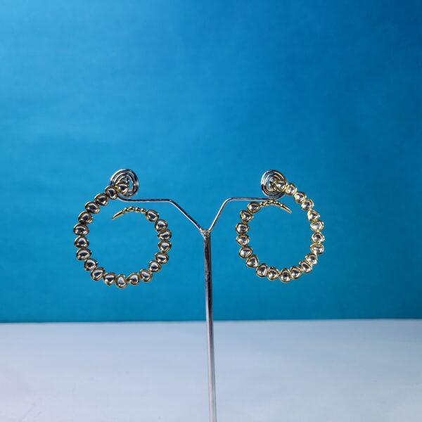Statement Glamorous Big Round Stone Stud Earrings for Women - Image 3