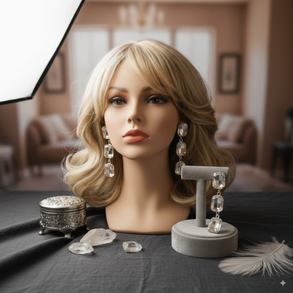 Glam Crystal Dangle Earrings – Three-Tier Silver Statement Earrings for Parties & Events - Image 2