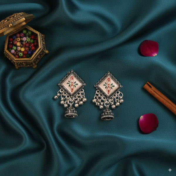 Traditional Indian Earrings with Jhumka Bells – Perfect Gift for Her - Image 3
