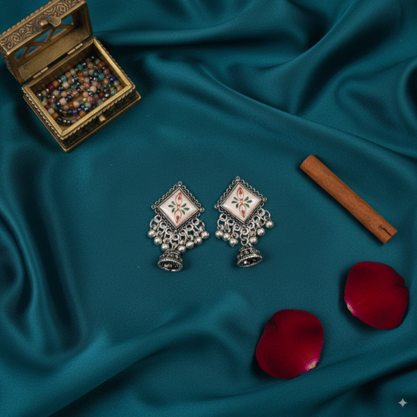 Traditional Indian Earrings with Jhumka Bells – Perfect Gift for Her - Image 4