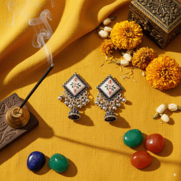 Traditional Indian Earrings with Jhumka Bells – Perfect Gift for Her - Image 5