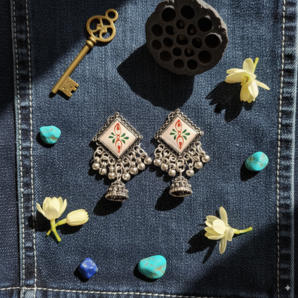 Traditional Indian Earrings with Jhumka Bells – Perfect Gift for Her - Image 6