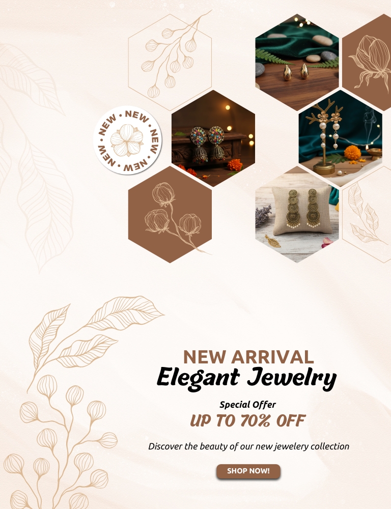 Beige and Gold Elegant Photo Collage Jewelry Banner (768 x 1000 px) (2)