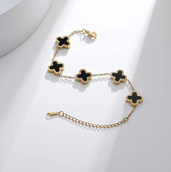 Four-Leaf Clover Charm Bracelet